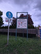 Foto: Eingangsschild Altlandsberg Vandalismus 