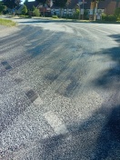 Foto: Straßenbelag "schmilzt" 
