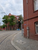 Foto: Schild Kreuznbereich Magdeburger Straße beschmiert  