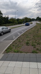 Foto: Start verschlissene Markierung Einmündungsbereich Gördenallee 