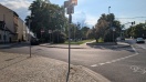 Foto: Gefährdung des Radverkehrs durch unklare Radverkehrsführung und breite Einmündung an der Vereinsstraße 