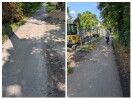 Foto: Baustelle Ziesarer Landstraße - FGü baustellensicherung unzureichend und Verschmutzung Geh/Radwegflächen  