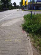 Foto: Fehlende rote Fahrradfurt 