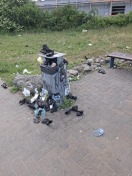 Foto: Überfüllte Mülleimer  