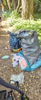 Foto: Ablage von 3 Müllsäcken 