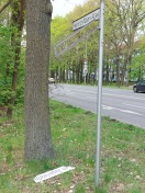 Foto: Straßenschild zerstört 