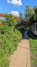 Foto: Näthewinde Brücke Gehwegsbereich zugewachsen  