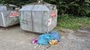 Foto: Wiedermal Hausmüll an den Glascontainer  