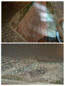 Foto: Ausfahrt Flanken vollständig zerfahren für Kfz und Lkw Verkehr - Unfall Sturzgefahr für Radfahrer  