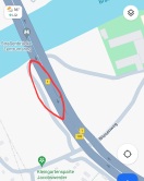 Foto: Zentrumring B1/B102 Glasscherben großflächig auf Geh und Radweg  