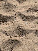 Foto: Glasscherben im Sand  