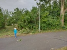 Foto: Defekte Straßenlaterne aufgrund des Unwetters  