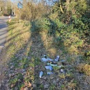 Foto: Müll entlang der Straße  