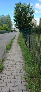 Foto: Gehweg Einengung 