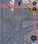 Foto: Schlagloch linke Fahrspur Bahnhofstraße 
