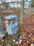 Foto: Überquellende Müllbehälter 