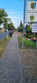 Foto: Sicherheit an der Bushaltestelle Eichenweg in Pausin 
