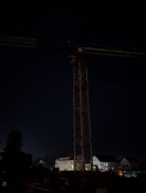 Foto: Baustellenkran nicht beleuchtet 