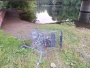 Foto: Einkaufswagen unter Brück 