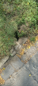 Foto: Straße Absenkung 