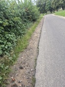 Foto: Ausgewaschene Straßenränder 