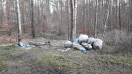 Foto: Großer Müllberg im Wald 