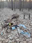 Foto: Große Abfallhaufen auf Waldweg 