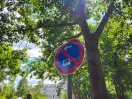 Foto: Straßenschild verbogen 