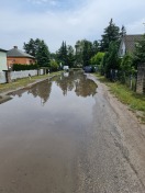 Foto: Donaustraße nach Gewitterschauer nicht passierbar 