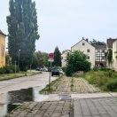 Foto: Gehweg nahezu zugewachsen 