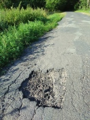 Foto: Schlaglöcher zwischen Tetschendorf und Ackerfelde  