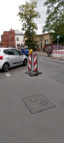 Foto: Baustellensicherung Einmündungsbereich Neuendorfer Straße unsicher  