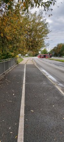 Foto: Radweg Lichtraumprofil zugewachsen - beidseitig Zentrumring  