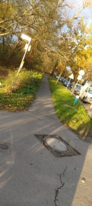 Foto: Sturzgefahr Radweg Planewege Ecke Wilhelmsdorfer Landstraße  