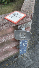 Foto: Hinweisschild Hydrant abgetreten 
