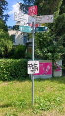 Foto: Wegweiser / Karte beschmiert 
