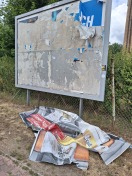 Foto: Abgerissenes Plakat 