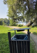 Foto: Mülleimer am Sportplatz 