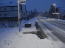 Foto: Beräumung Schnee im neu erbauten Haltestellenbereich 