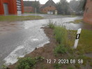 Foto: Regenwasserablauf seit Monaten durch Bauamt Beelitz unzureichend beseitigt. 