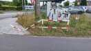 Foto: Absperrgeländer Gehweg-Fahrbahn zerstört 