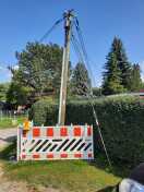 Foto: Vergessene Absperrung mit Glasfaserring 