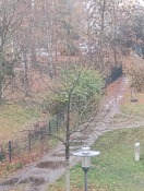 Foto: Weg steht komplett unter Wasser 