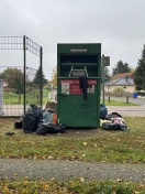 Foto: Der Altkleidersammler voll 