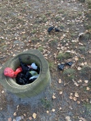 Foto: Kottüten  Sammelstelle  ! Sehr unschön für die Kinder , die dort spielen und interessiert die Tüten erkunden …Bitte um regelmäßigere Leerung ! Danke  