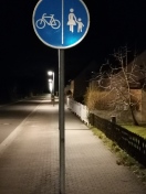Foto: StVO-widrigen Radwegbeschilderung in Werchower Straße 