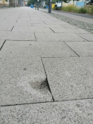 Foto: Behebung von Belagsschäden im ostseitigen Gehweg Bahnhofstraße  
