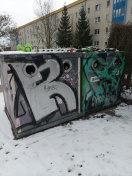 Foto: Voller Glascontainer  