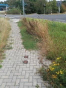 Foto: Gehwegen am Lichtsignalknoten Güterbahnhofstraße 