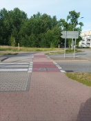 Foto: Abgefahrene Markierungen  